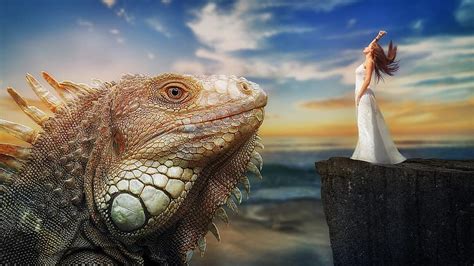 Iguana Enchantress – A Tale Weaving Mysticism and Nature's Wisdom!